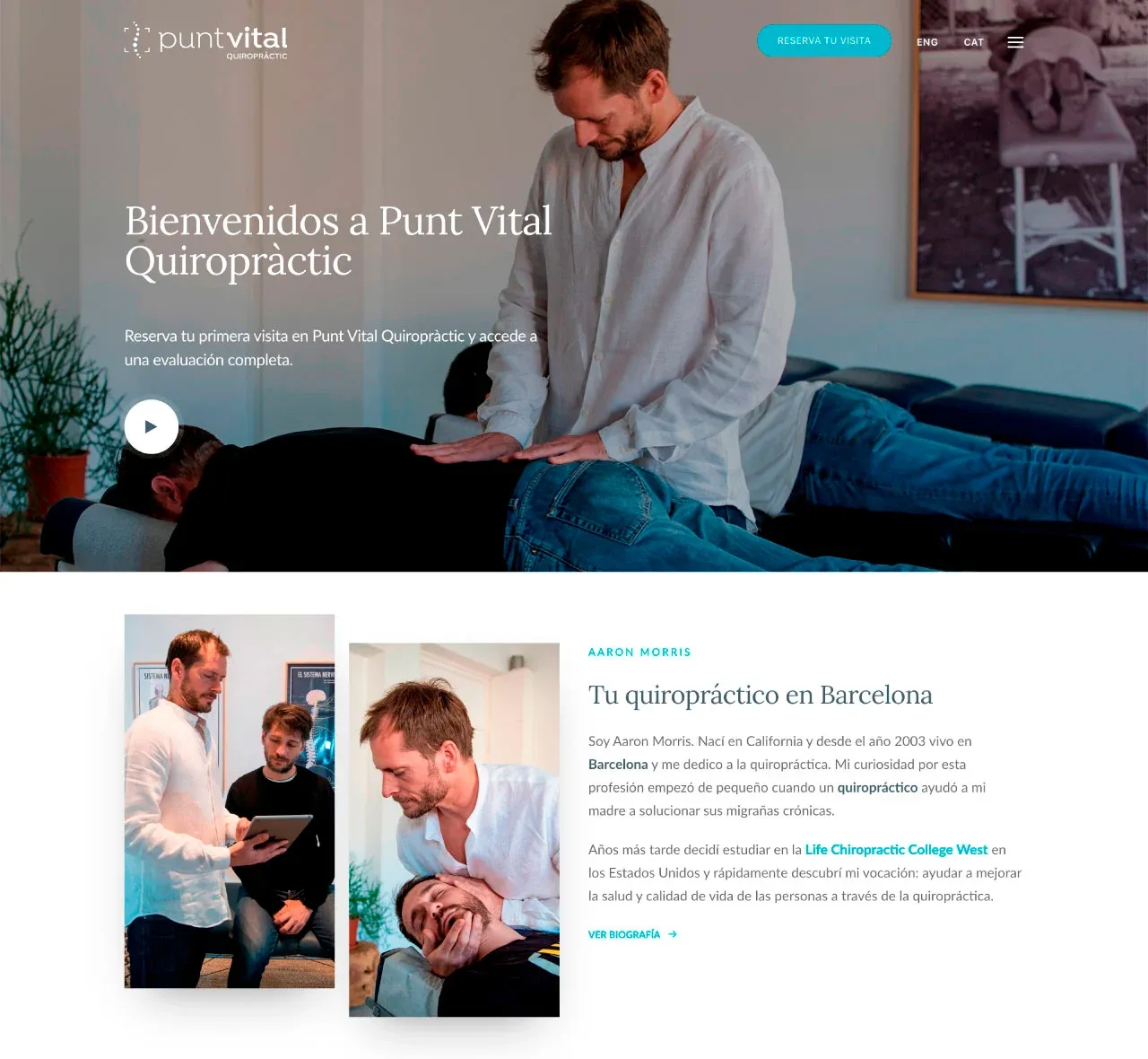 Sitio web de Punt Vital Quiropractic, Salud