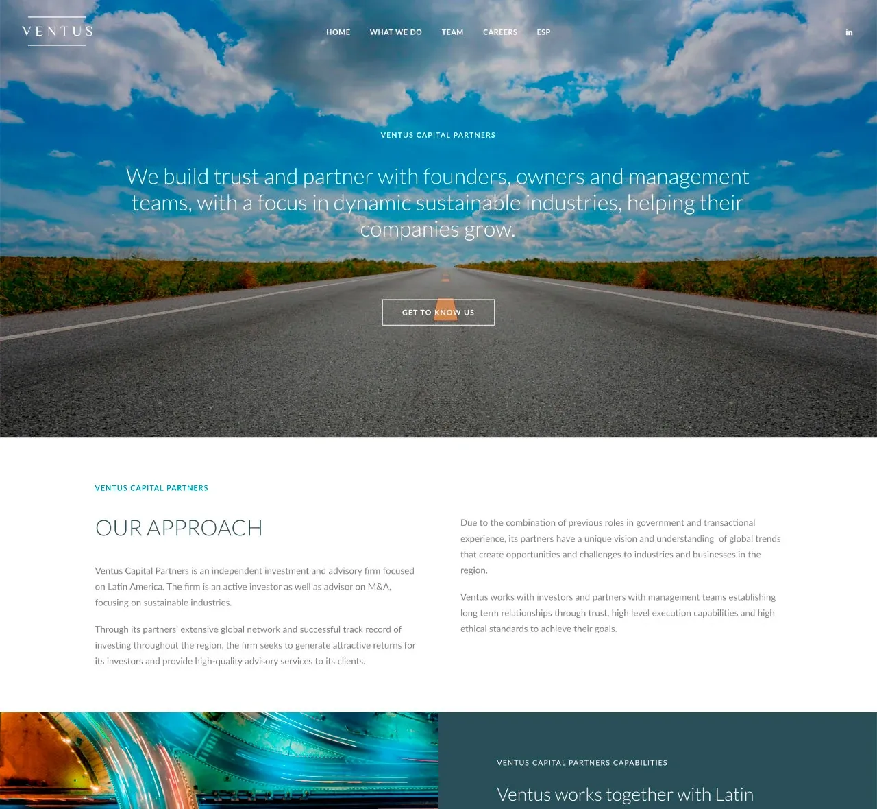 Sitio web de Ventus, Inversión